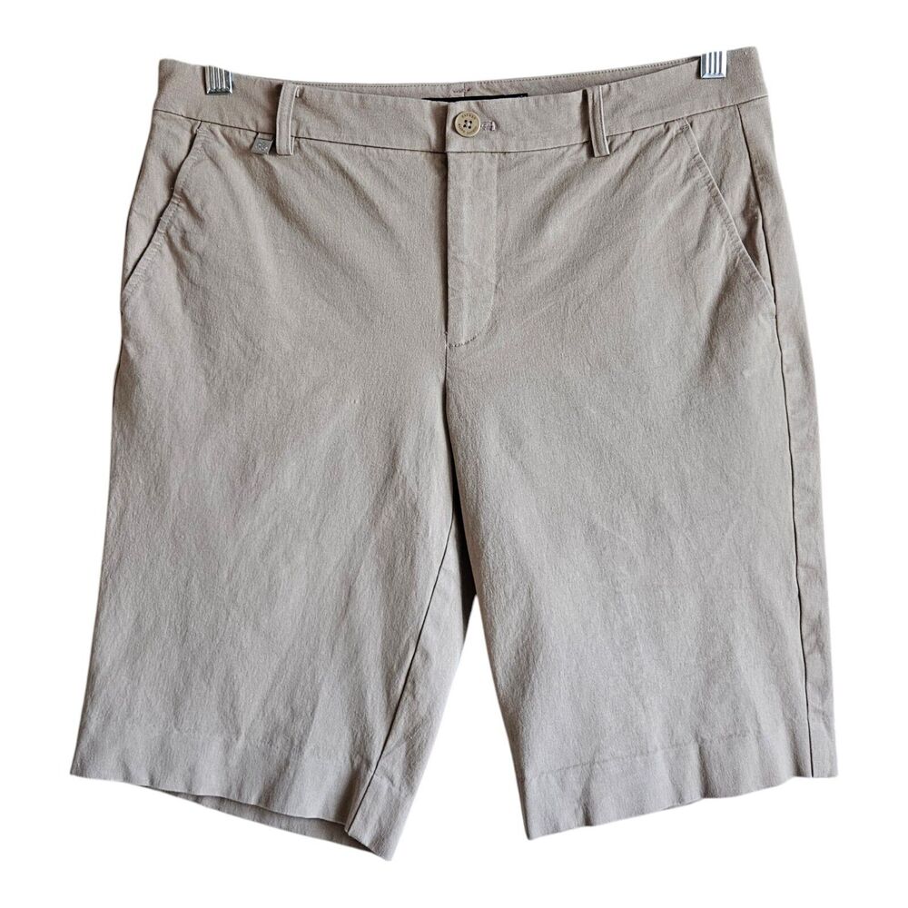 LAUREN RALPH LAUREN Women's 8 Bermuda Shorts Khaki Tan Chino Preppy Resort 32